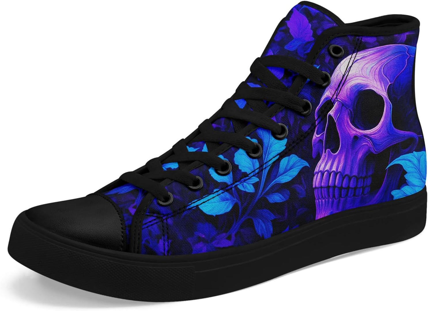 

Модные готические кроссовки на высокой подошве с черепом для мужчин и женщин, легкие, повседневные, удобные, дышащие, летние стильные плоские кеды Awsole, черный/синий