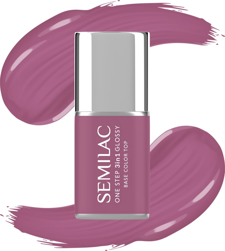 

УФ-лак для ногтей Semilac 3in1 UV-Nagellack Glossy Purple Beige