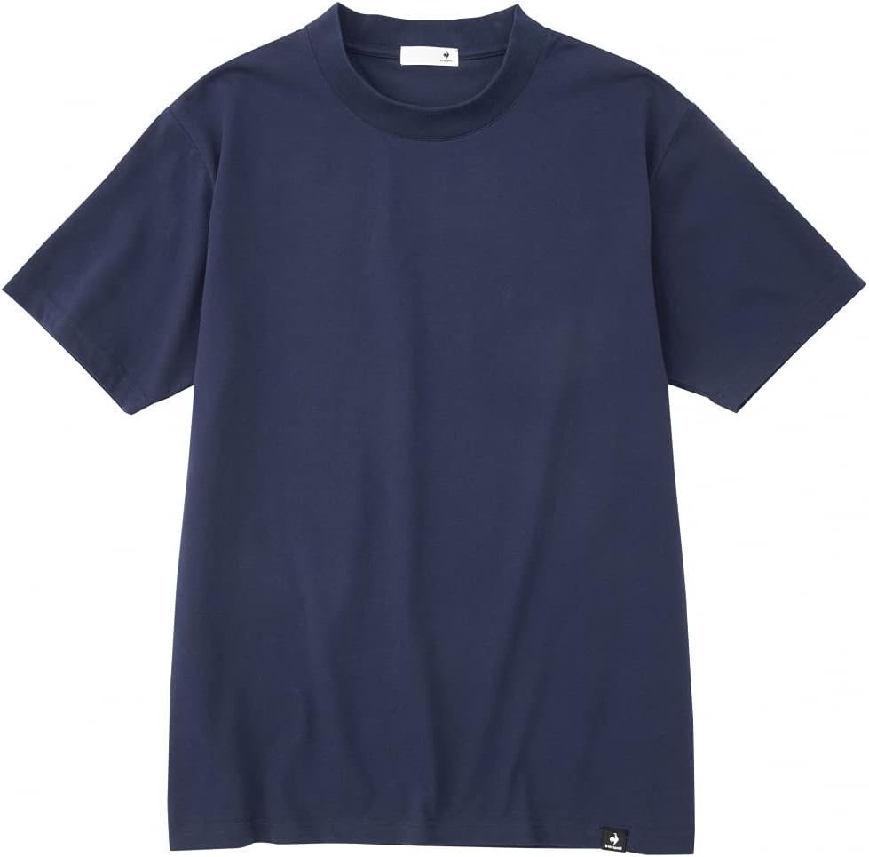 

Футболка Coq Sportif, с коротким рукавом, внутренняя подкладка, влагоотводящая, быстросохнущая, антибактериальная, дезодорирующая, UPF15, куртка, круглый вырез, классический дизайн Le Coq Sportif, темно-синий