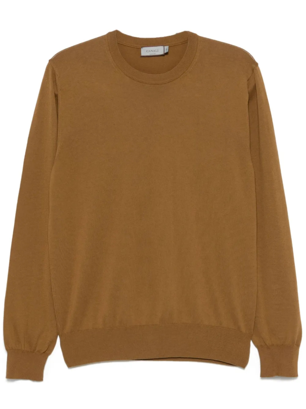 

Хлопковый свитер Canali, коричневый