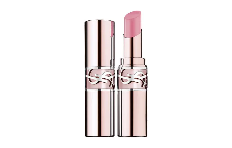 SAINT LAURENT Бальзам для губ увлажняющий с мягким блеском Pink Tube, Love Glow, #6B Clear Chocolate Nude — фото 2