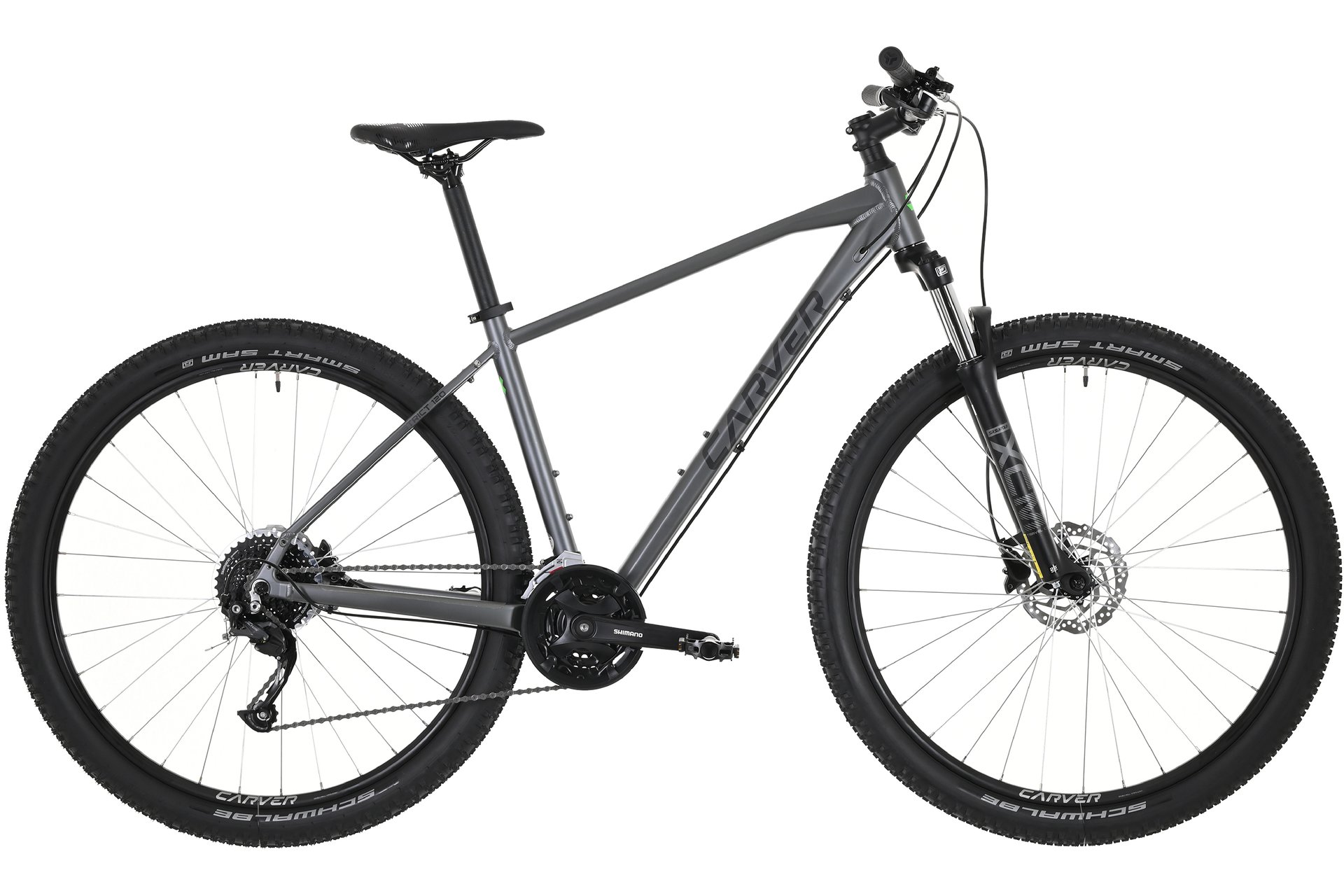 

Горный велосипед Carver Strict 120 - 27,5 дюймов - Diamant - 2024, цвет Grau|anthracite/neon green