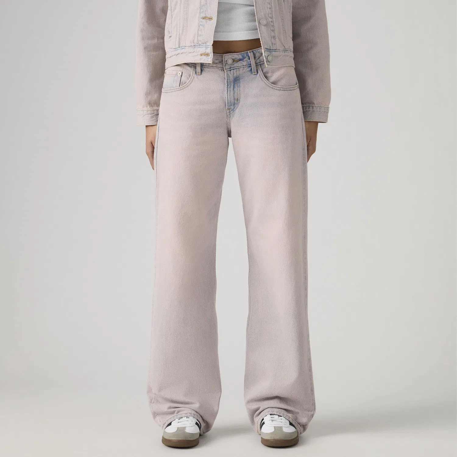 Женские джинсы свободного кроя с низкой посадкой Levi's, Pink — фото 2