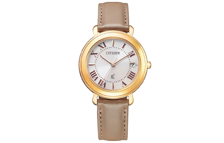 

CITIZEN Часы C Collection Quartz Movement Leather Strap Watch Women's Watch Silver Dial, White Dial Milk Tea Strap