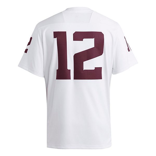 Мужская футболка Texas A&M Aggies Premier #12 белая Adidas — фото 4