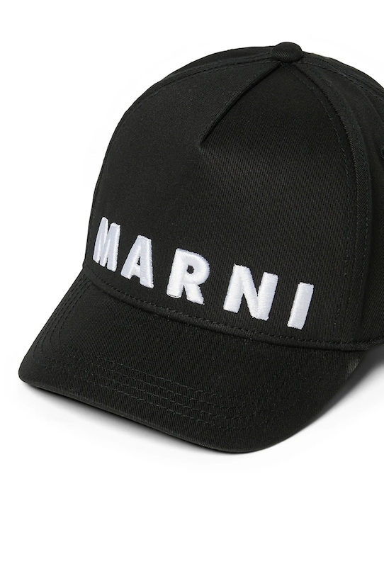 Детская хлопковая кепка с козырьком MF38U HAT Marni, черный — фото 3