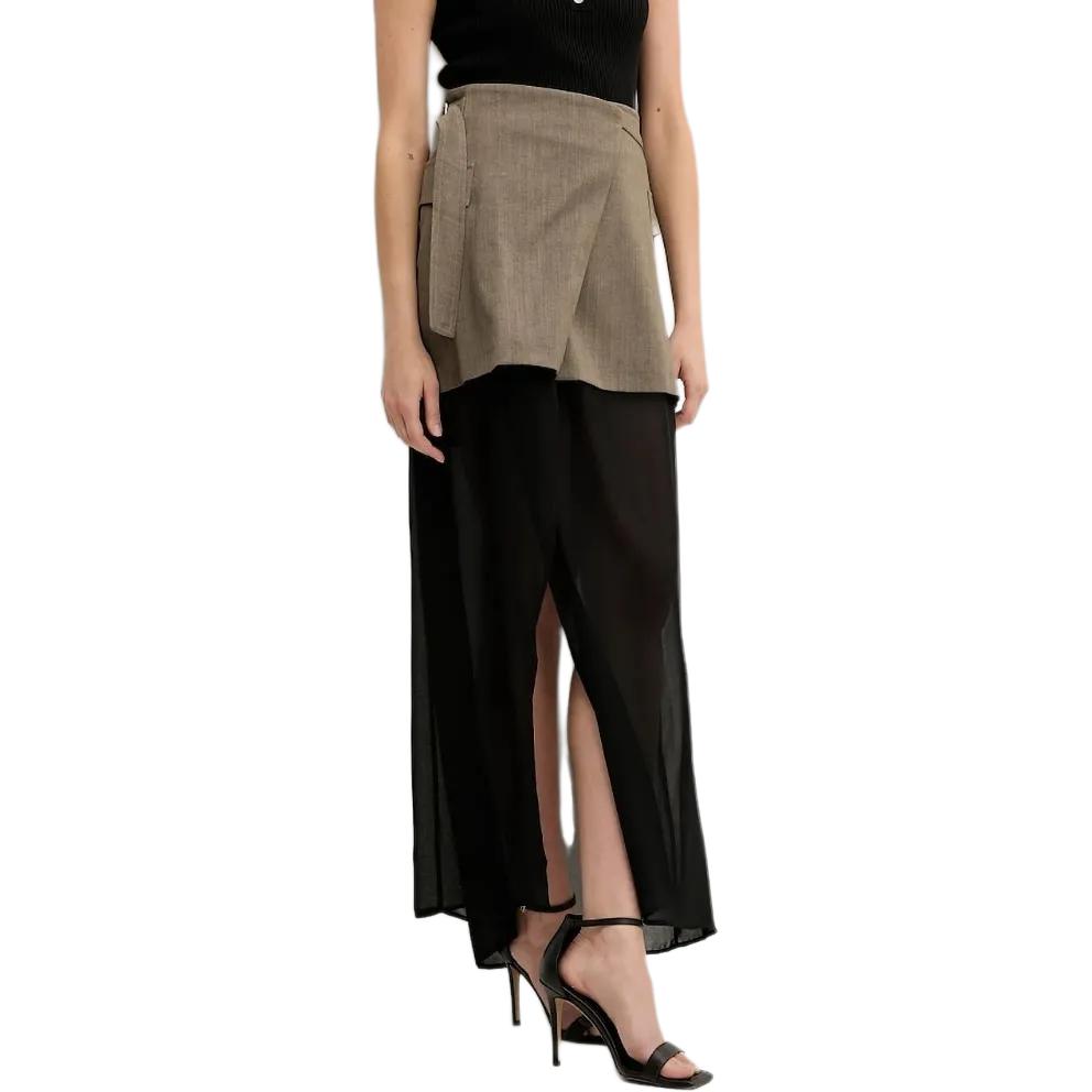 

Юбка с запахом и слоями PINKO, Umber