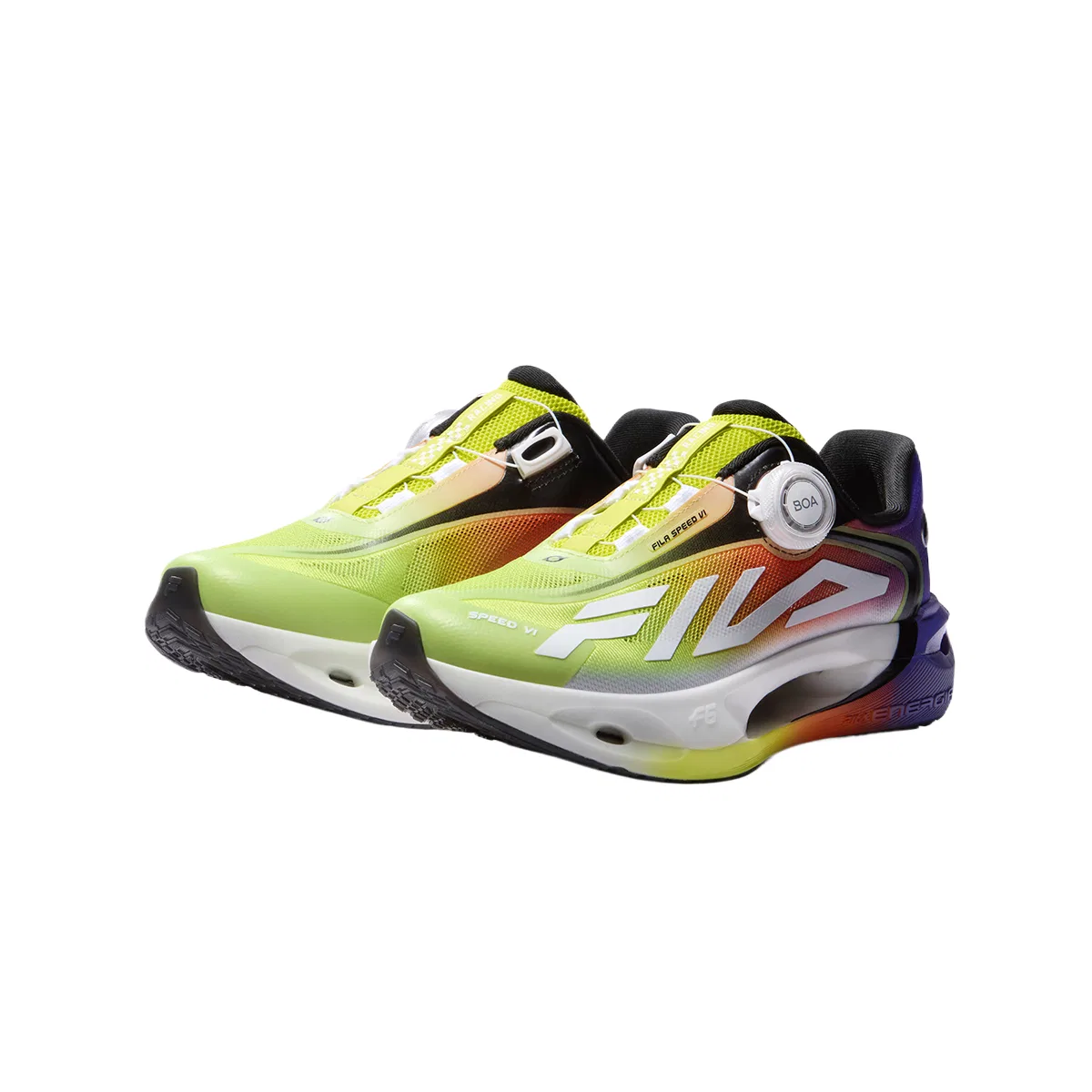 Детские беговые кроссовки FILA KIDS PERFORMANCE FPF Evening Primrose Green/Sea Pigeon Orange — фото 4