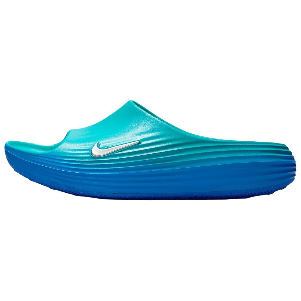 

Сандалии ReactX Rejuven8 Slide Dusty Cactus Game Royal Nike, Green Blue