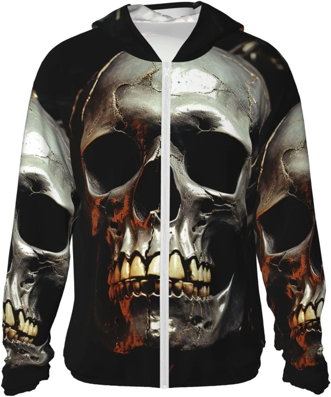 

Толстовка с капюшоном и черепом для защиты от солнца Full Zip UPF 50+ HJBNW