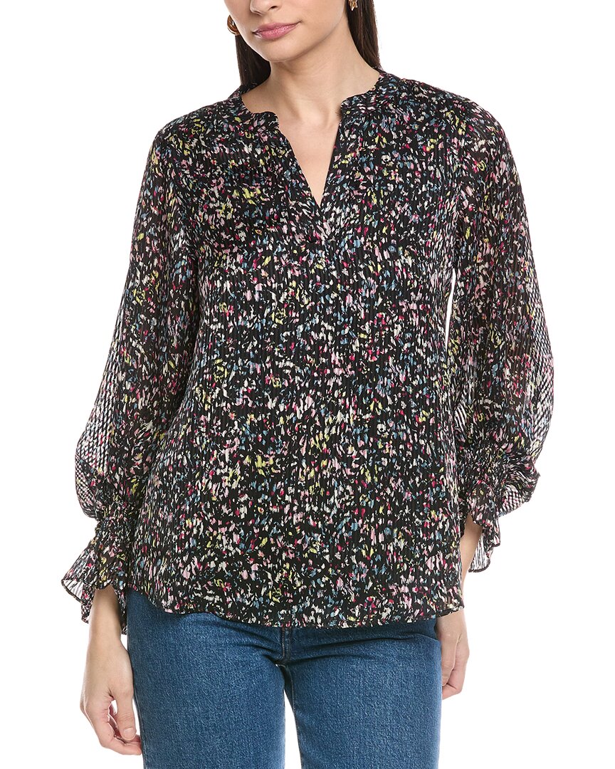 

Блузка с разрезом на шее Vince Camuto, черный