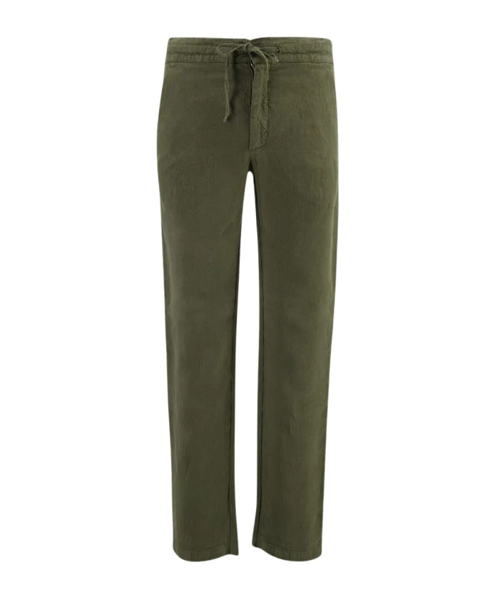 

Льняные брюки на шнуровке 120% Lino, зеленый