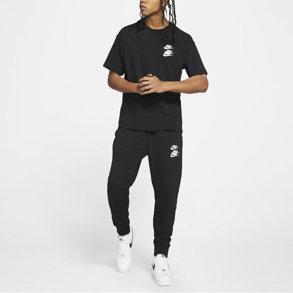 Футболка world tour around the world round neck short sleeve black Nike, черный — фото 3