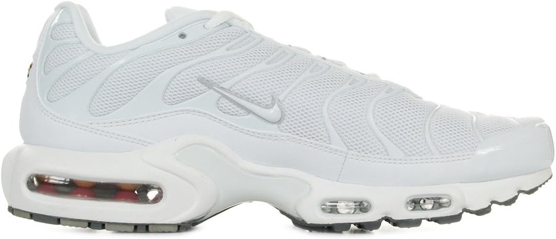Кроссовки Nike Air Max Plus, мужские спортивные кроссовки, белый/черный/серый — фото 4