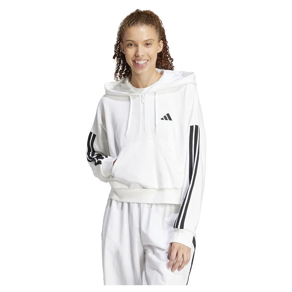 

Худи adidas Essentials 3 Stripes French Terry, белый