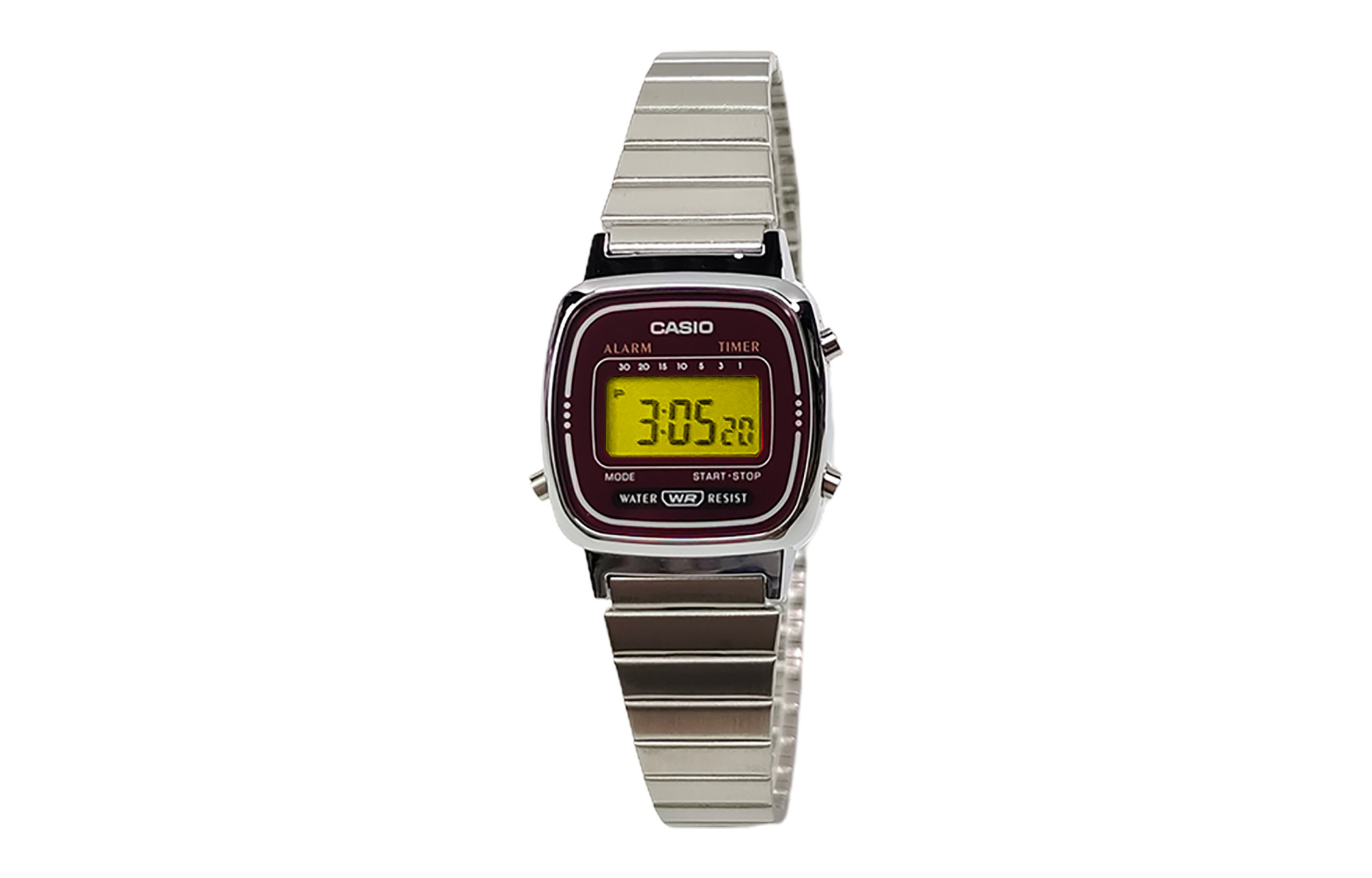 

CASIO Часы Retrofit Series Quartz Movement Stainless Steel Strap Watch Women's Watch Red Watch Dial