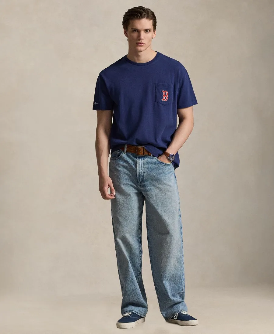 Мужская футболка классического кроя Polo Ralph Lauren, темно-cobalt — фото 2