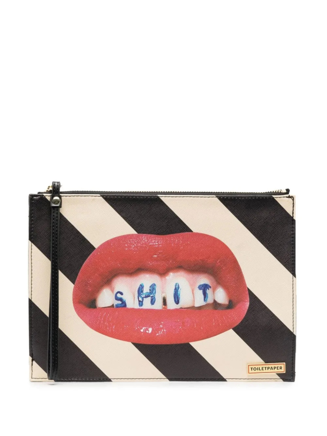 

Клатч с графичным принтом Seletti, черный
