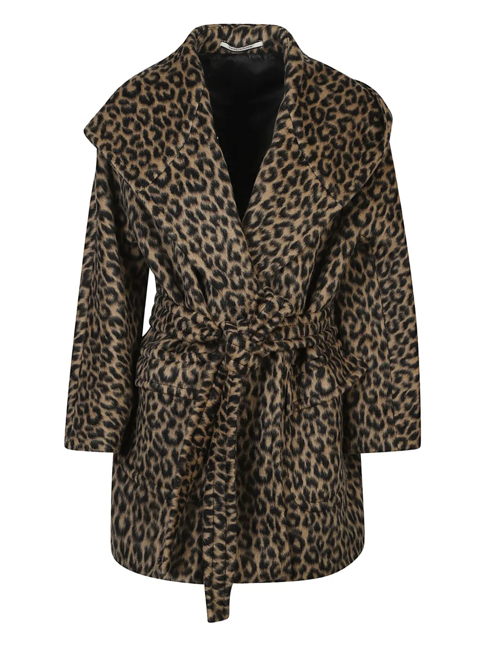 

Пальто с капюшоном и анималистичным принтом Tagliatore, черный