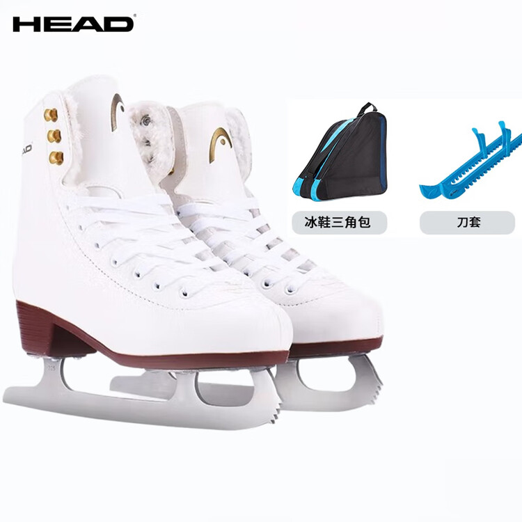 

HEAD Коньки для фигурного катания F200 White Fleece-Lined с предзаточенными лезвиями, набор (коньки + чехлы + рюкзак), Blue Style, размер 31