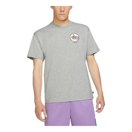 

Футболка Men's Nike Casual Sports Printing Skateboard Short Sleeve Gray T-Shirt DJ1221-063