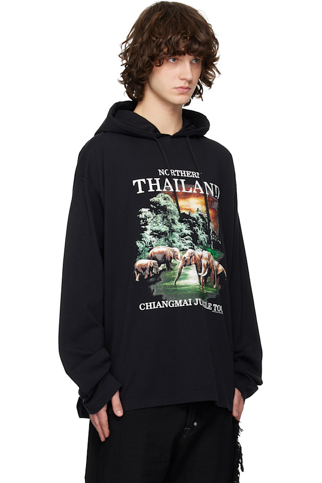 Толстовка с надписью «Таиланд» для туристов Vetements, черный — фото 2