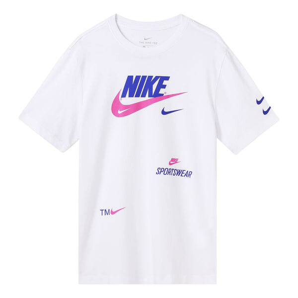 

Футболка алфавит спорт короткий рукав Nike, белый