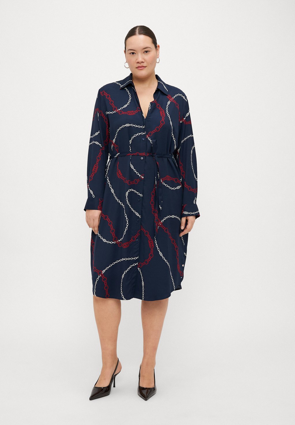 

Платье-рубашка SOFT SHIRT DRESS Tommy Hilfiger Curve, серебристый