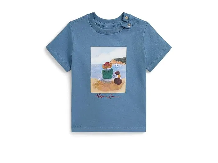 Футболка хлопковая Polo Bear Polo Ralph Lauren Kids, Bear/Camp Blue