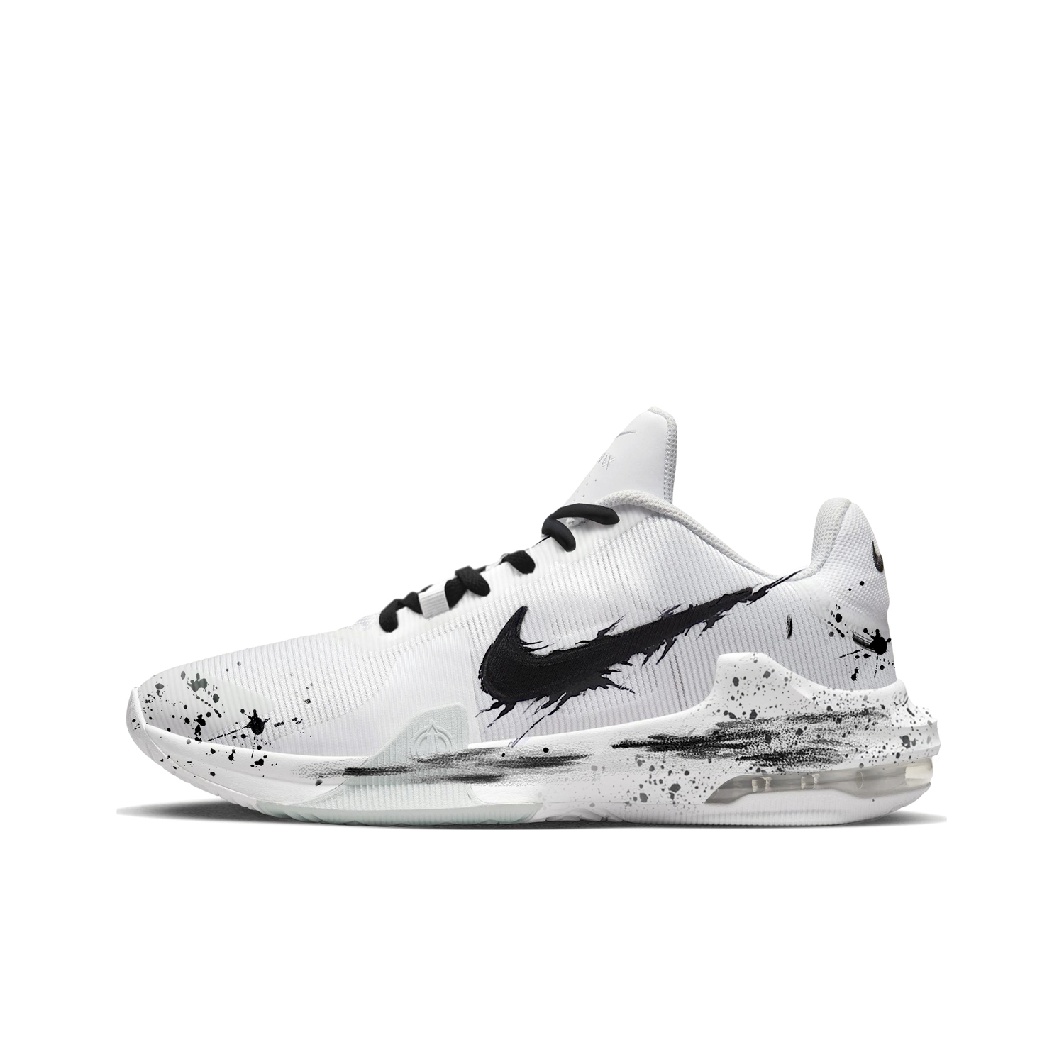 

Nike Кроссовки баскетбольные Air Max Impact 4 Mid top Unisex бело-черные, цвет White Black