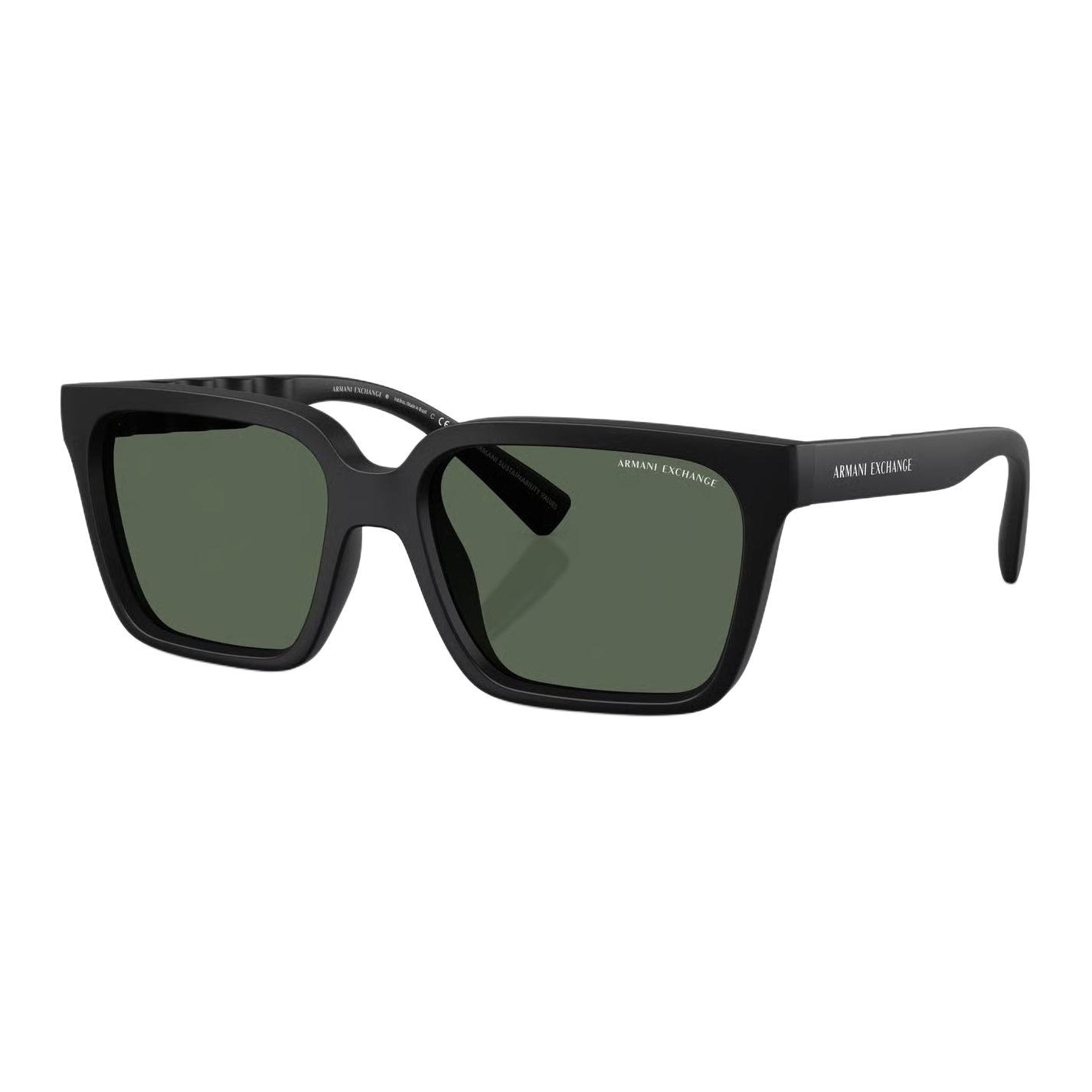 

EMPORIO ARMANI Ацетатные прямоугольные солнцезащитные очки унисекс черные, Black