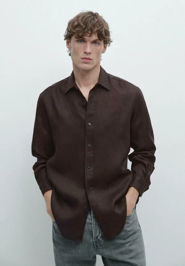 Рубашка стандартного кроя Massimo Dutti, Mottled Dark Red