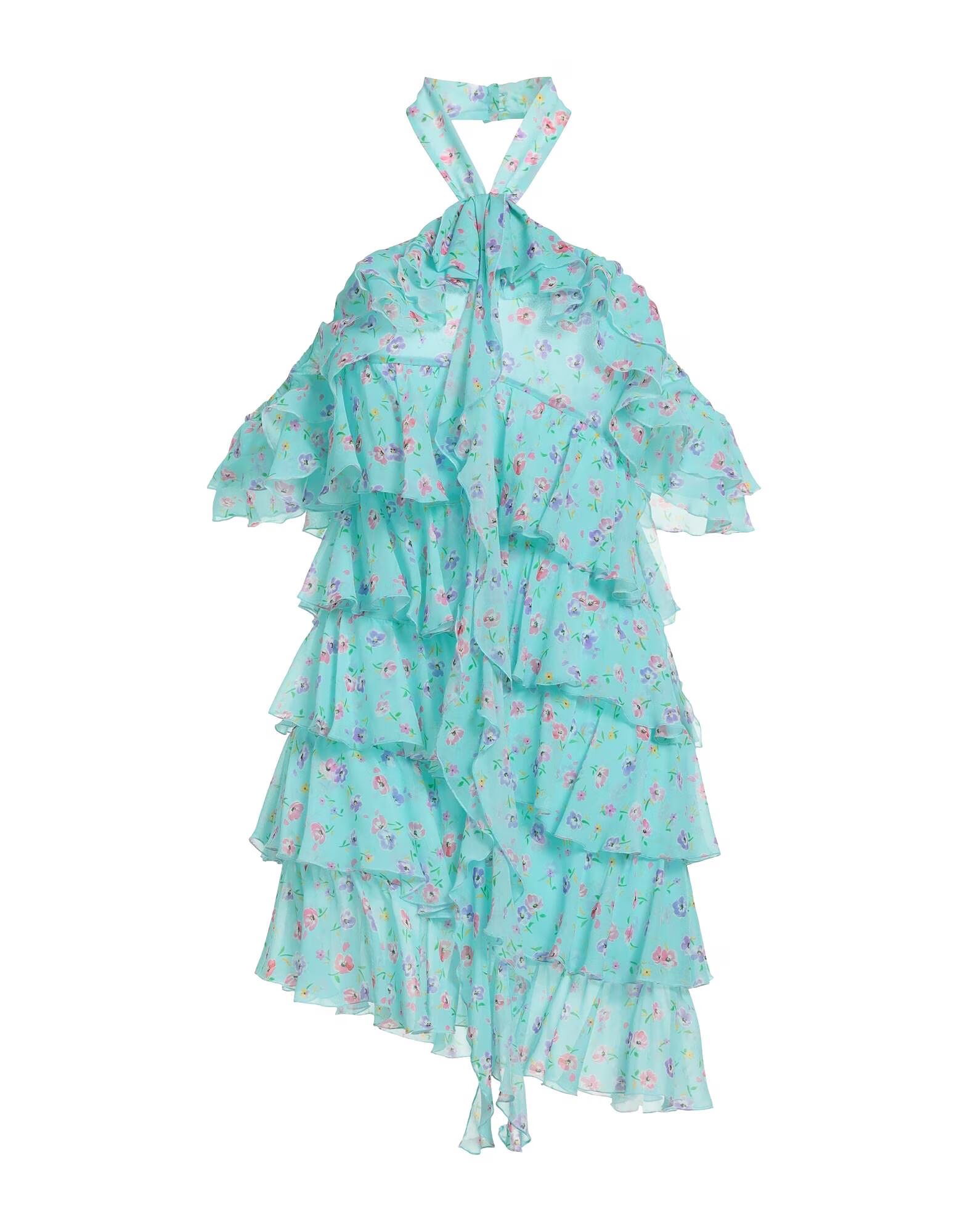 

Мини-платье Alessandra Rich, бирюзовый