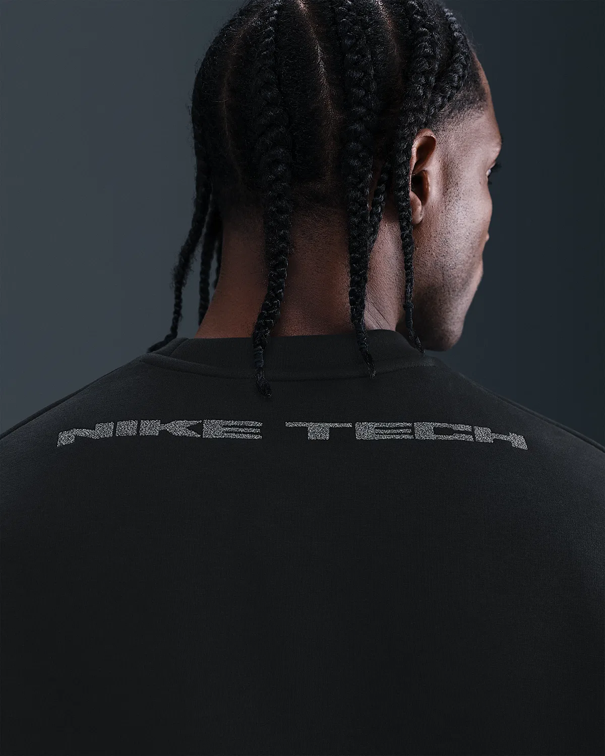 Мужское флисовое поло с отражающими элементами Nike Tech, Black/Black — фото 2