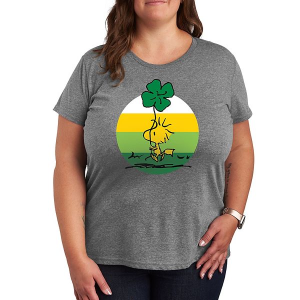 

Футболка с принтом Plus peanuts woodstock shamrock Licensed Character, Heather Gray, Коричневый, Футболка с принтом Plus peanuts woodstock shamrock Licensed Character, Heather Gray