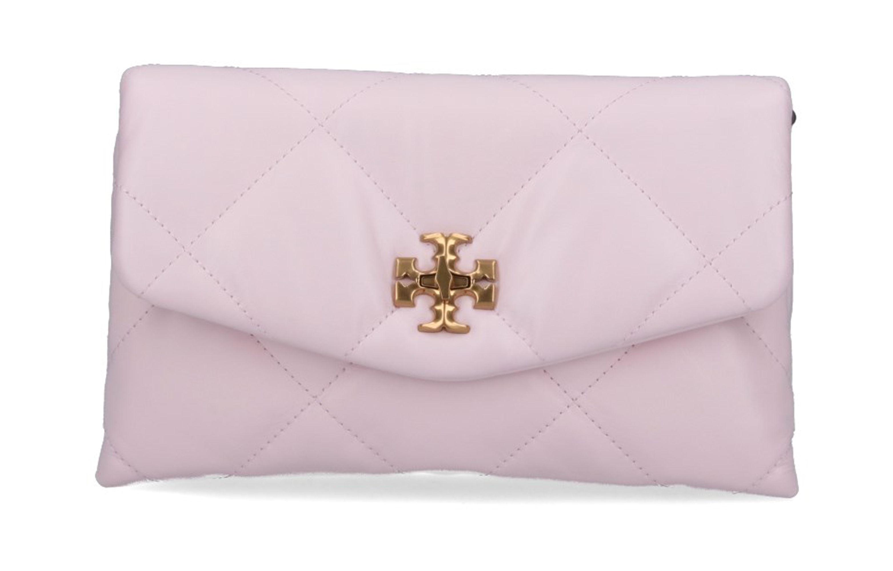 

Кожаная сумка через плечо Кира с кошельком обычная женская розовая TORY BURCH
