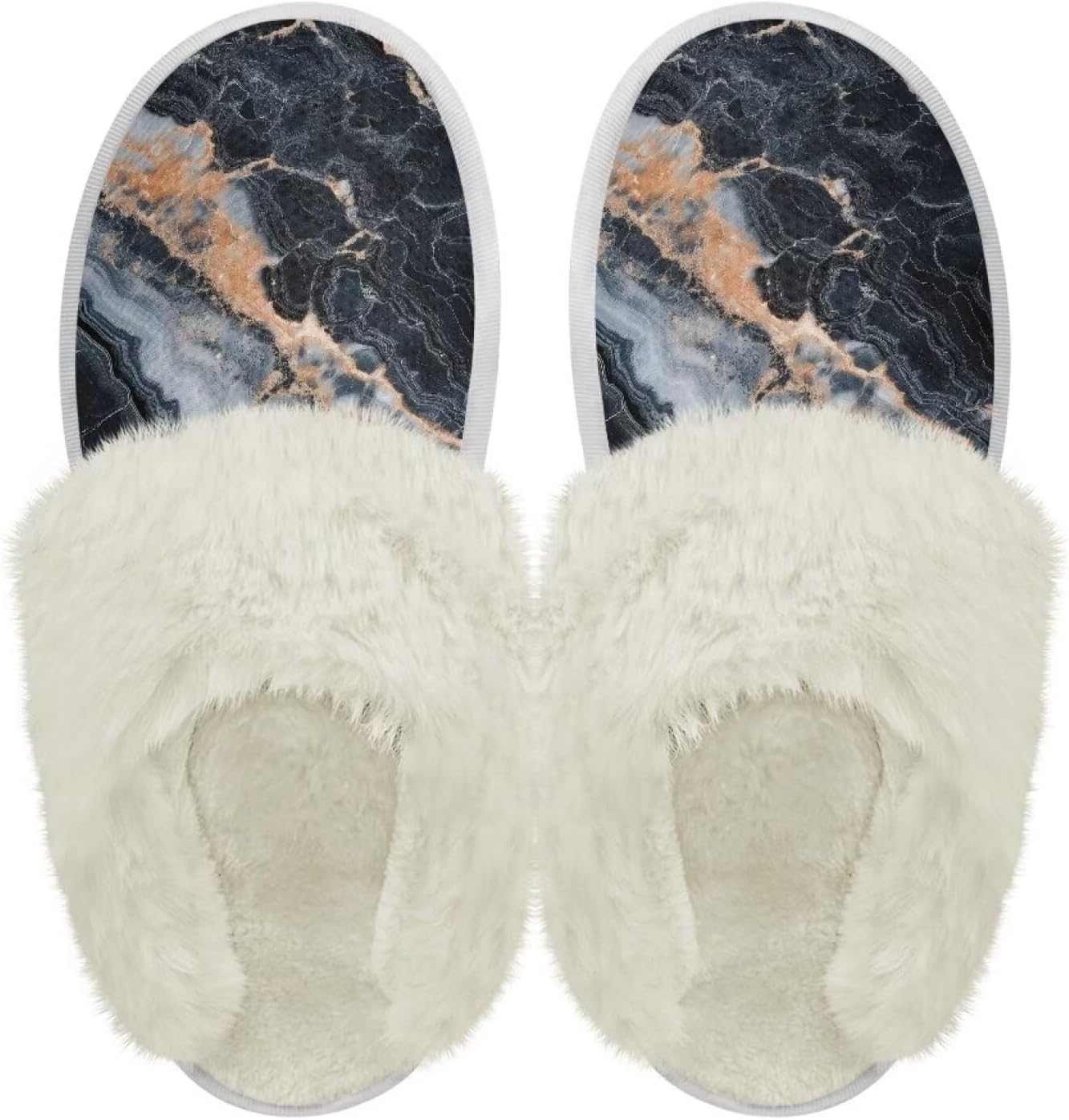 

Хлопковые тапочки PJHEQOXE с пушистыми краями, домашние тапочки для дома и улицы, хлопковые тапочки унисекс, белый