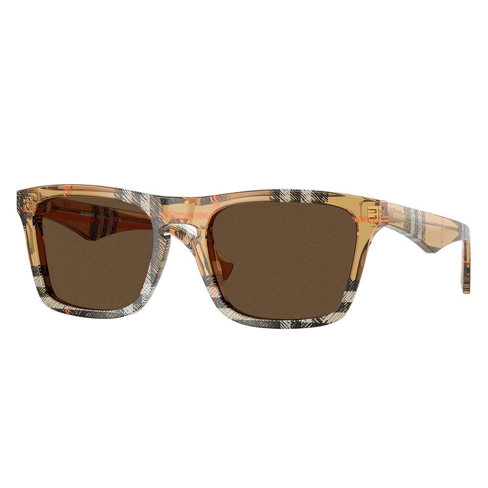 

Солнцезащитные очки Burberry BE 4434 414673 57 мм унисекс квадратные, цвет check sand