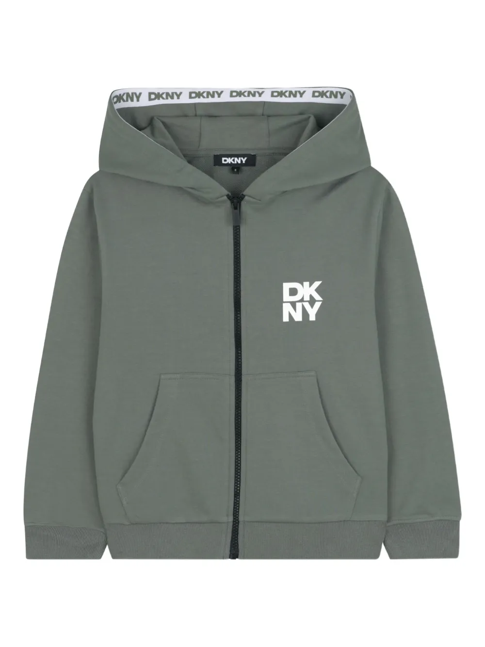 

Худи на молнии Dkny Kids, зеленый