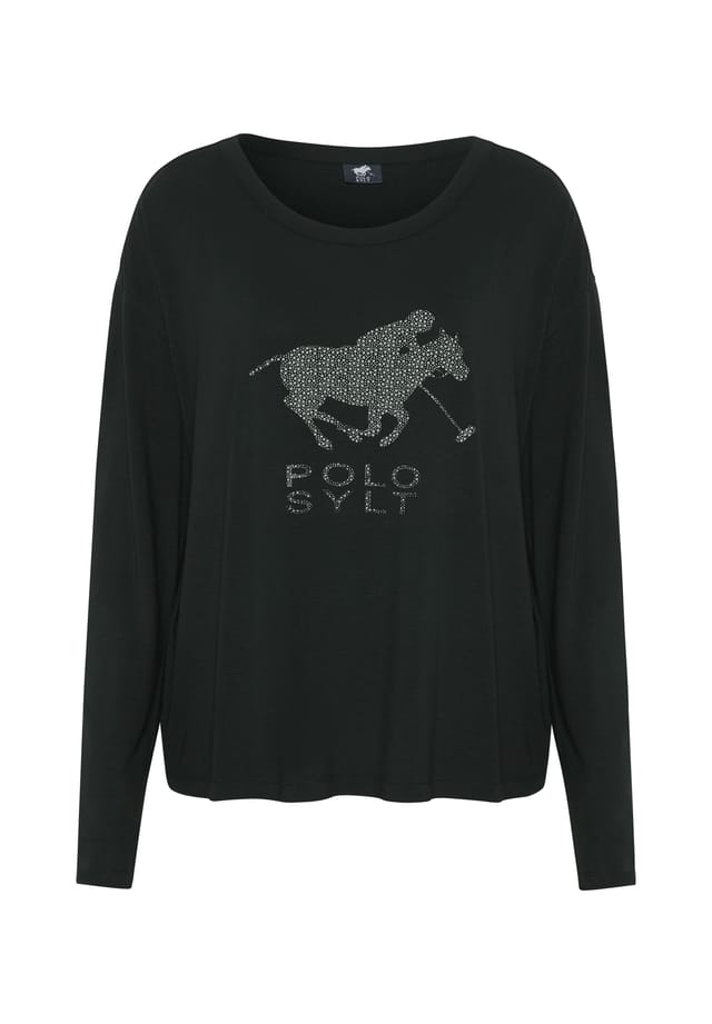 

Рубашка с длинными рукавами логотипом и надписью Polo Sylt, черный