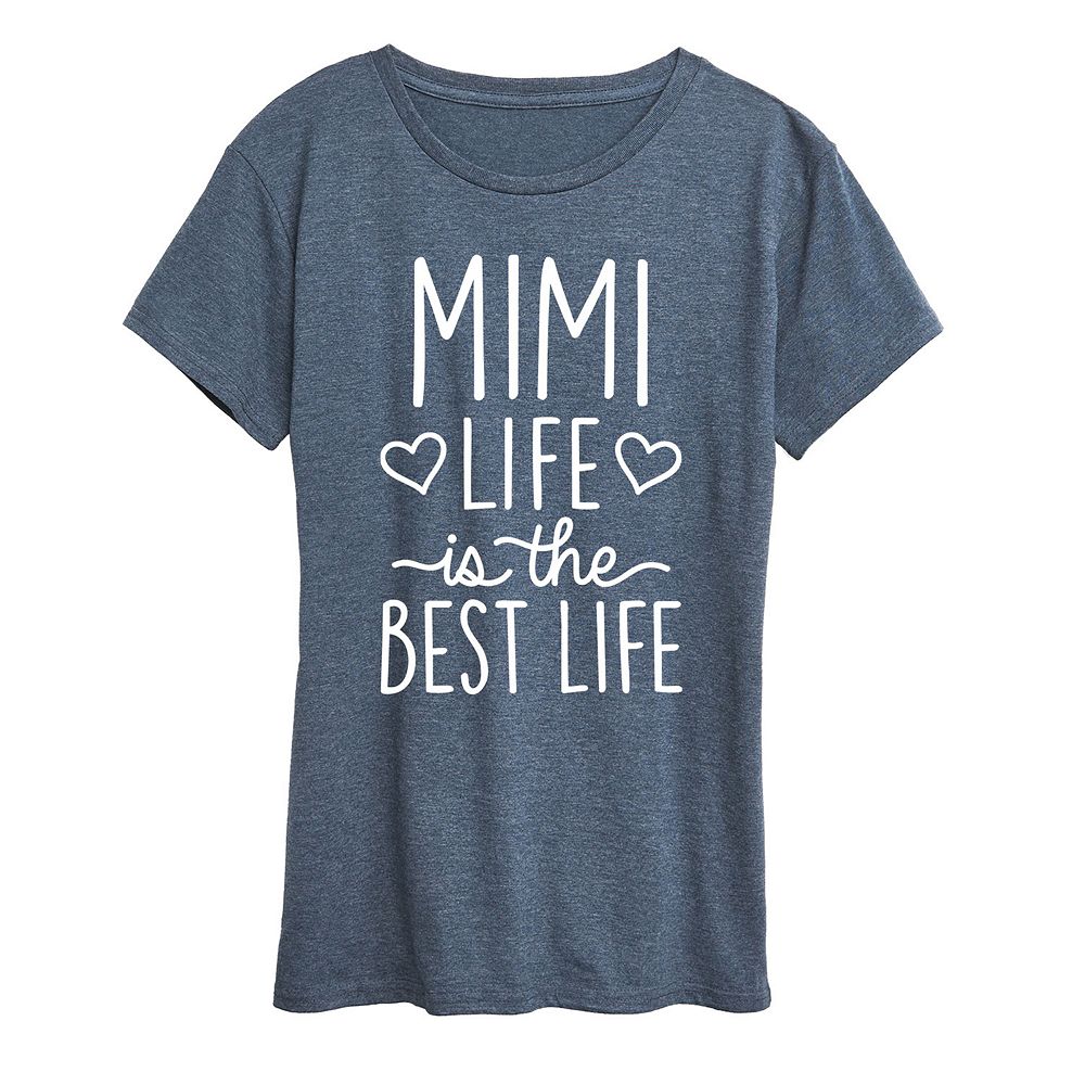 

Женская футболка с рисунком Mimi Life Is The Best Life Licensed Character, цвет Heather Blue