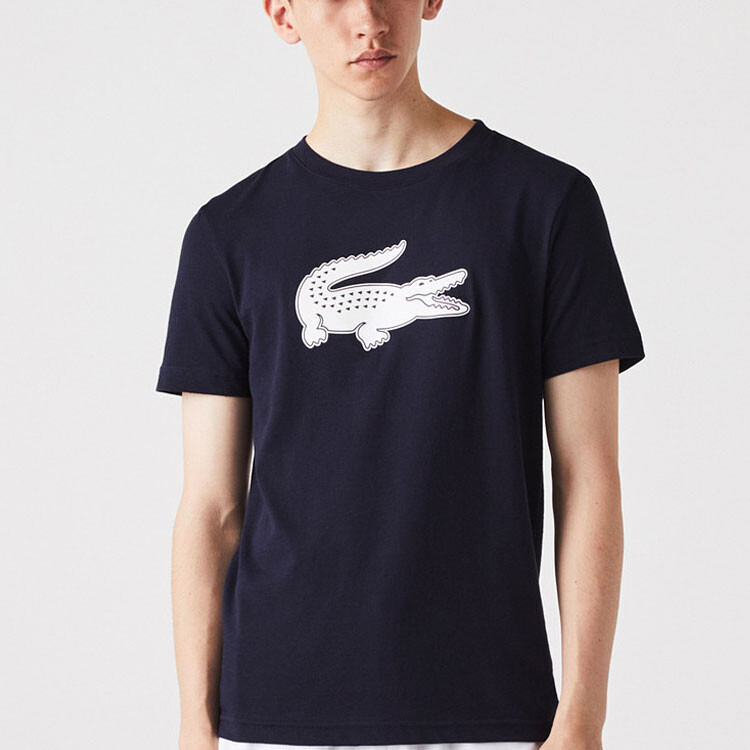 Футболка Lacoste, мужская, модель TH2042-525, повседневная, черный — фото 2