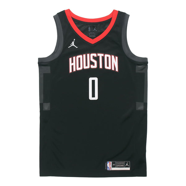 

Майка Air Jordan NBA Basketball Sports Jersey SW Fan Edition 20-21 Season Rockets Version Westbrook 0 Black, черный