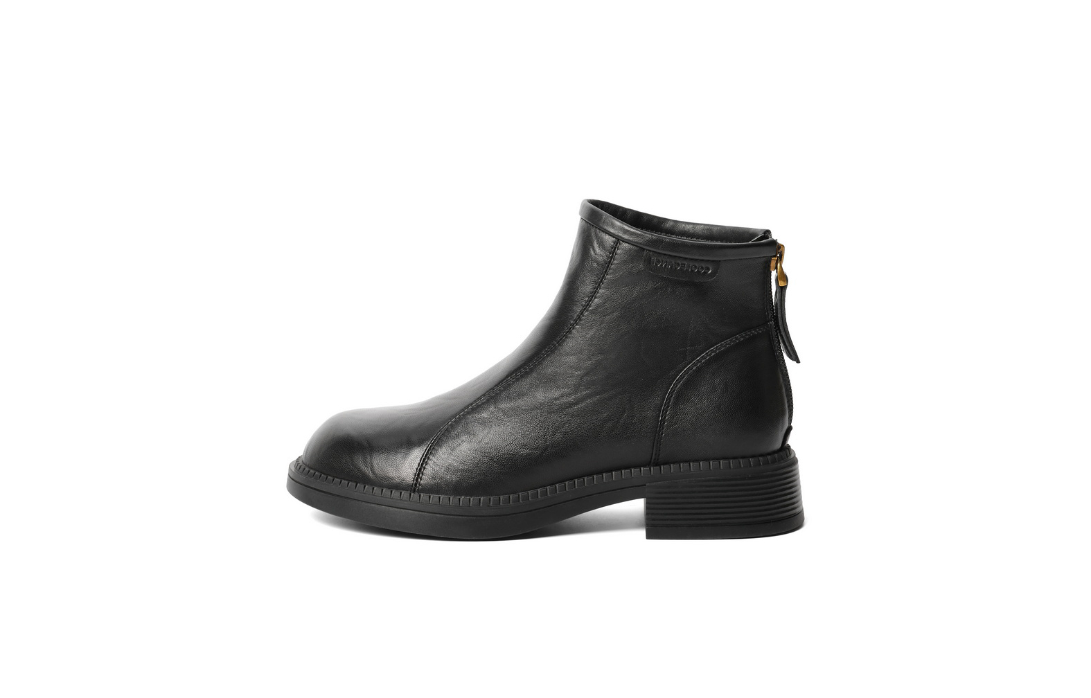 BELLE Черные женские ботильоны на каблуке 3,5 см без подкладки, цвет Black-Unlined