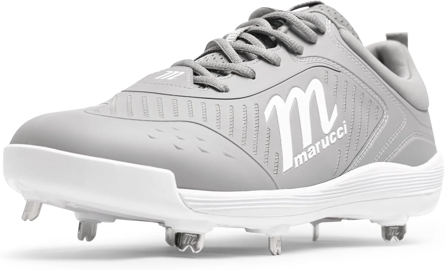 Бейсбольные бутсы Marucci CFT Low Height из металла для мужчин, бейсбольная обувь для мужчин, надежная регулируемая посадка, комфорт и сцепление для высокой производительности, легкие, долговечные, серый