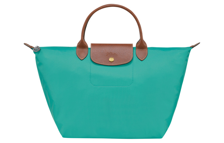 

LONGCHAMP Сумка-мессенджер Le Pliage с отделкой из коровьей кожи, женская, среднего размера, синяя