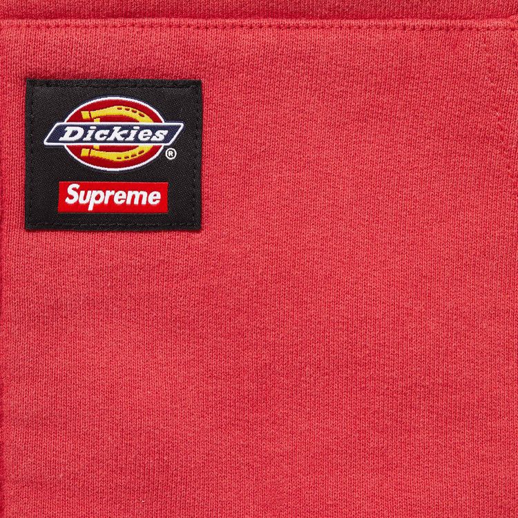 Толстовка Supreme x Dickies Quilted Lined Zip Up Hooded Sweatshirt, Burnt Red — фото 3