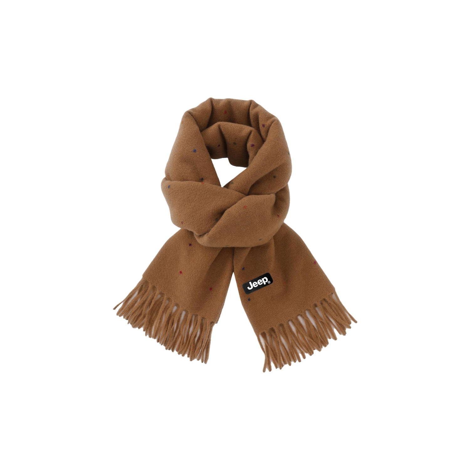 

Вязаный шарф из полиэстера, унисекс Jeep, monochrome dot хаки; one size