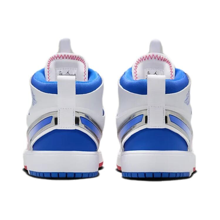 Баскетбольные кроссовки Air 1 Kids PS Mid-top белые/гоночные синие/очаровательно-красные Jordan, красный — фото 3
