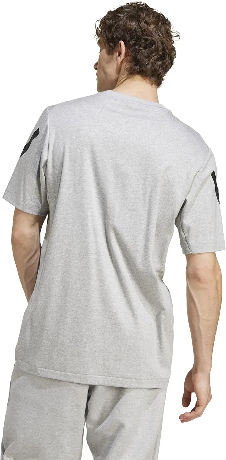 Футболка мужская adidas, Regular Fit, Medium Grey Heather — фото 4